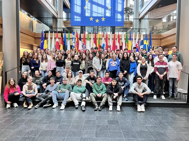 Schüler im Europaparlament